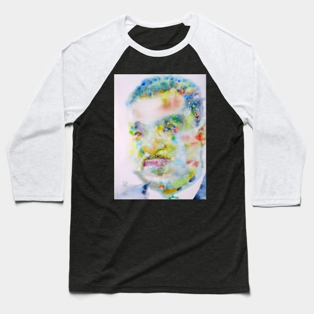 MARTIN LUTHER KING Jr. - watercolor portrait .3 Baseball T-Shirt by lautir